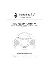 Singing Machine ISM398BG Manual De Instrucciones