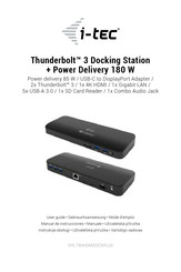 i-tec Thunderbolt 3 Manual De Instrucciones
