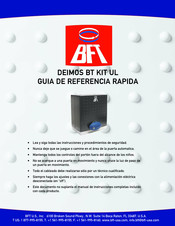 BFT Deimos BT KIT UL Guía De Referencia Rápida