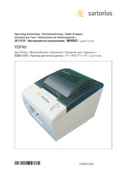 Sartorius YDP40 Instrucciones De Funcionamiento