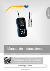 PCE Instruments PCE-CT 100N Manual De Instrucciones