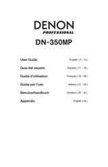 Denon Professional DN-350MP Manual De Instrucciones