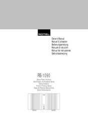 Rotel RB-1090 Manual De Instrucciones