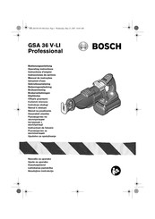 Bosch GSA 36 V-LI Professional Instrucciones De Servicio