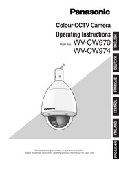 Panasonic WV-CW970 Instrucciones De Operación