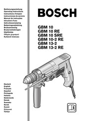 Bosch GBM 10-2 RE
GBM 13-2 Instrucciones De Servicio