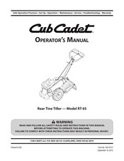 Cub Cadet RT 65 Manual Del Operador