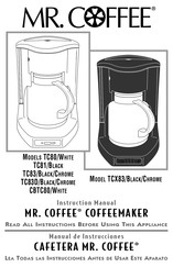 Mr Coffee TCX83 Manual De Instrucciones