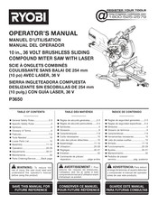 Ryobi P3650 Manual Del Operador
