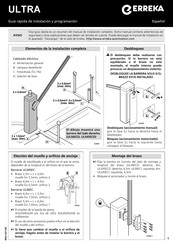 Erreka ULTRA Guía Rápida De Instalación Y Programación