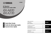 Yamaha RX-A870 Guía De Inicio Rápida
