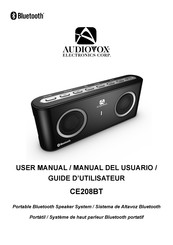 Audiovox CE208BT Manual Del Usuario