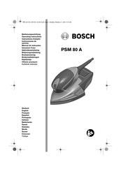 Bosch PSM 80 A Instrucciones De Servicio