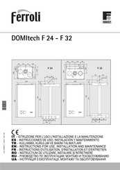 Ferroli DOMItech F 24 Instrucciones De Uso