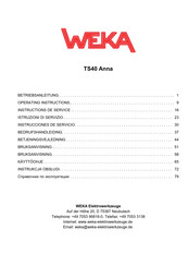 Weka TS40 Anna Instrucciones De Servicio