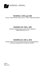 Federal Signal 450 Instrucciones Para Instalación