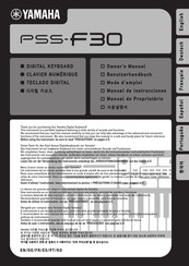 Yamaha PSS-F30 Manual De Instrucciones