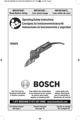 Bosch 1640VS Instrucciones De Funcionamiento Y Seguridad