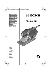 Bosch PSS 300 AE Instrucciones De Servicio