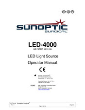 Sunoptic Surgical LED-4000 Manual Del Operador