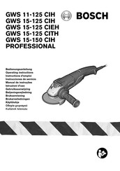 Bosch GWS 15-125 CITH PROFESSIONAL Instrucciones De Servicio