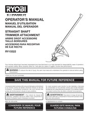 Ryobi RY15522 Manual Del Operador