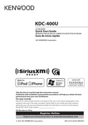 Kenwood KDC-400U Guia De Inicio Rapido