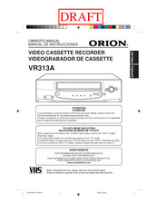 Orion VR313A Manual De Instrucciones