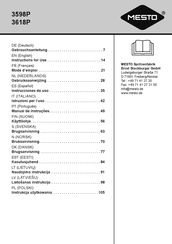 MESTO 3598P Instrucciones De Uso