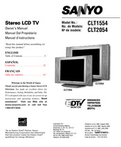 Sanyo CLT2054 Manual Del Propietário