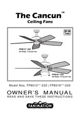 Fanimation The Cancun FP8016-220 Serie Manual Del Propietário Y Guía