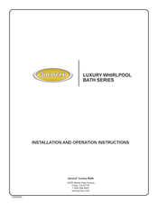 Jacuzzi LUXURY Serie Instrucciones De Instalación Y  Operación