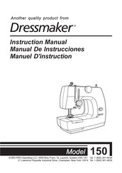 Euro-Pro Dressmaker 150 Manual De Instrucciones