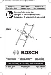 Bosch GTA10 Instrucciones De Funcionamiento