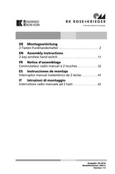 RK Rose+Krieger RkMultiControl Instrucciones De Montaje