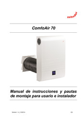 Zehnder ComfoAir 70 Manual De Instrucciones Y Pautas De Montaje Para Usario E Instalador