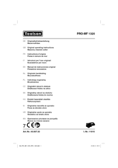 Toolson PRO-MF 1320 Manual De Instrucciones Original