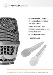 Neumann.Berlin KK105S-B Instrucciones Para El Uso