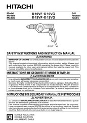 Hitachi D 10VG Manual De Instrucciones