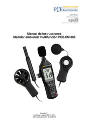 Pce Instruments PCE-EM 883 Manual De Instrucciones