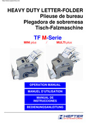 Hefter Systemform TF MINI plus Manual De Instrucciones