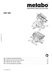 Metabo KGT 300 Manual De Instrucciones Original