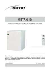 Sime MISTRAL EV 30 Instrucciones De Instalación Y Mantenimiento