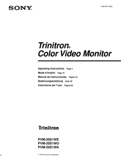 Sony Trinition PVM-20S1WE Manual De Instrucciones