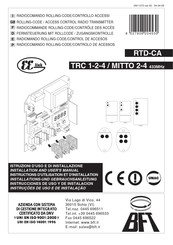 BFT RTD-CA Instrucciones De Uso Y De Instalacion