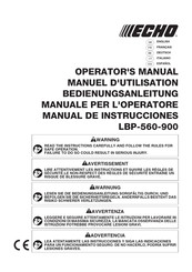 Echo LBP-560-900 Manual De Instrucciones