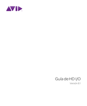 Avid HD I/O Instrucciones De Uso