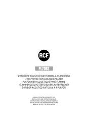 rcf PL70BS Manual De Uso Y De Instalación