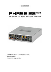 TerraTec Phase 26 USB Manual Del Usario