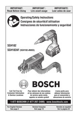 Bosch SGH182-01 Instrucciones De Funcionamiento Y Seguridad